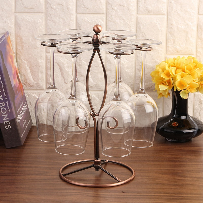 Wine Glass Rack Countertop Wine Glass Holder Elegant Freestanding Stemware Storage Rack Wine Glass Stand Racks